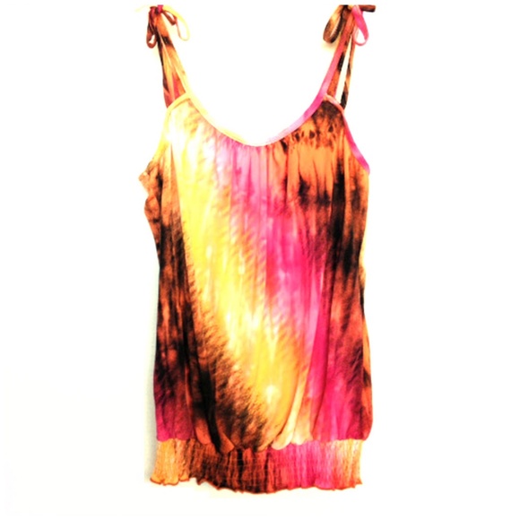 Tops - Watercolor Print Stretch Top